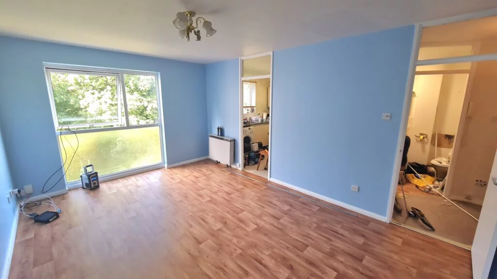 Painted walls redecorated room